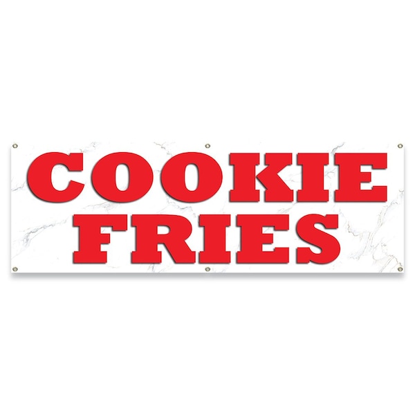 Cookie Fries Banner Concession Stand Food Truck Single Sided